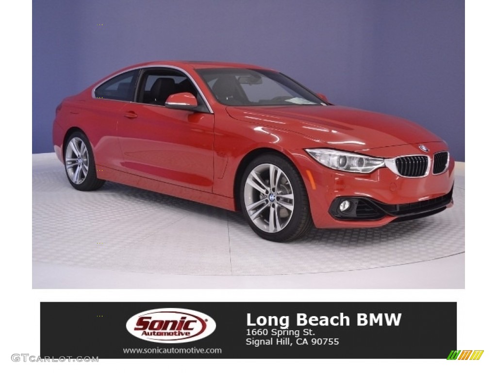 2016 4 Series 428i Coupe - Melbourne Red Metallic / Black photo #1