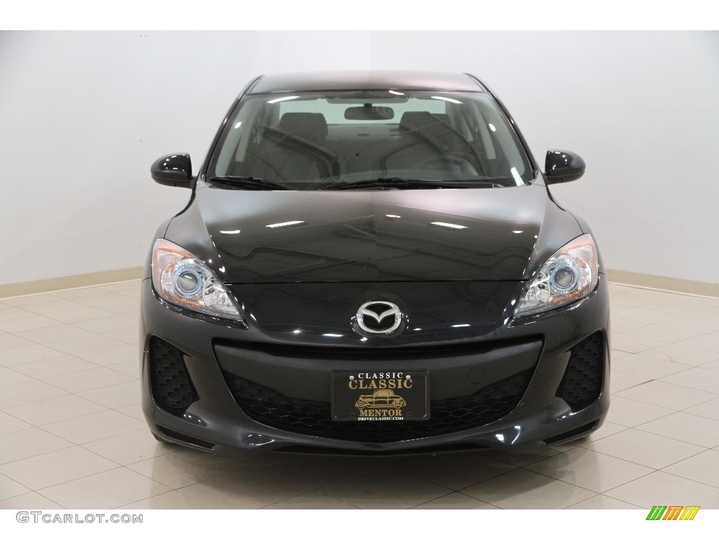 2013 MAZDA3 i Sport 4 Door - Black Mica / Black photo #2