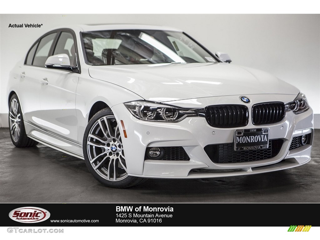 2016 3 Series 340i Sedan - Alpine White / Coral Red photo #1