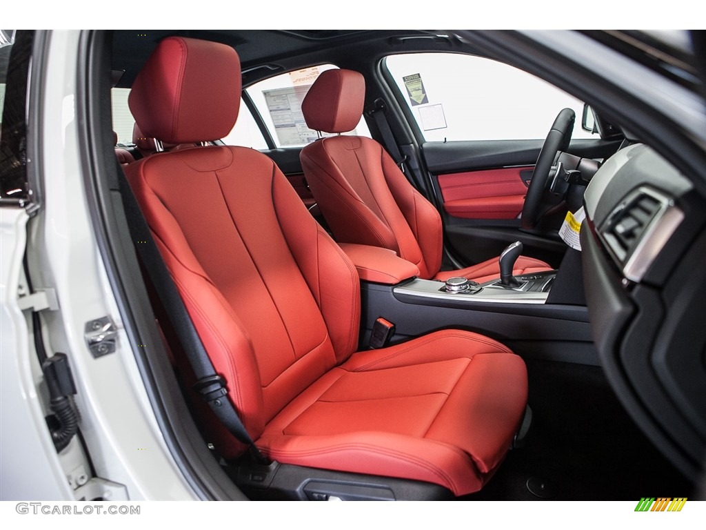 Coral Red Interior 2016 BMW 3 Series 340i Sedan Photo #111000217