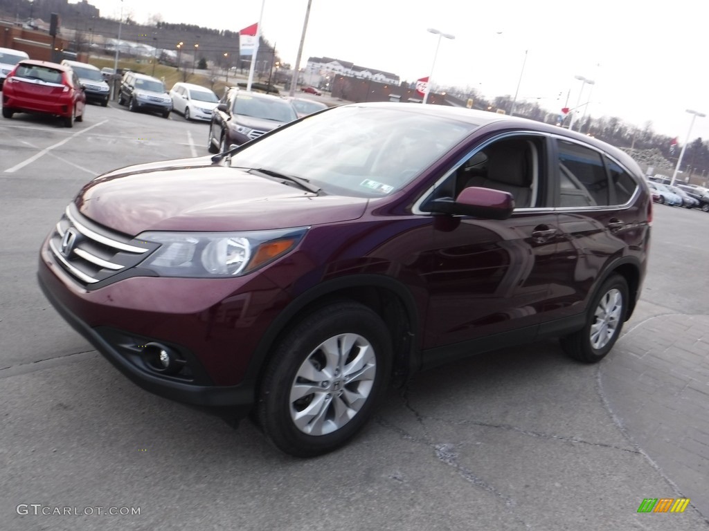 2014 CR-V EX AWD - Basque Red Pearl II / Gray photo #6