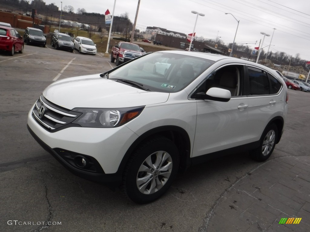 2014 CR-V EX AWD - White Diamond Pearl / Beige photo #6