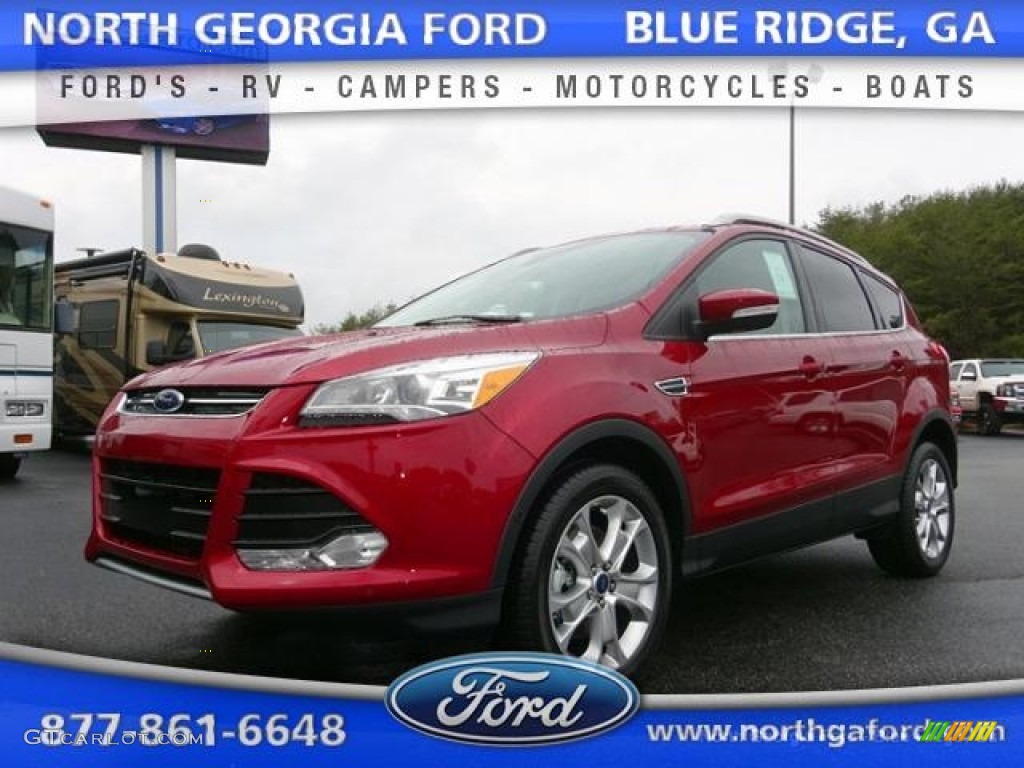 2016 Escape Titanium 4WD - Ruby Red Metallic / Charcoal Black photo #1