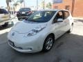 2013 Glacier White Nissan LEAF SV  photo #5