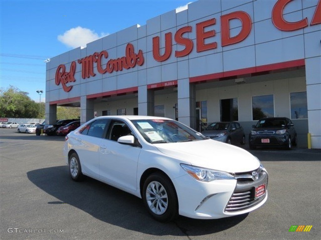 2015 Camry LE - Super White / Ash photo #2