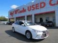 2015 Super White Toyota Camry LE  photo #2