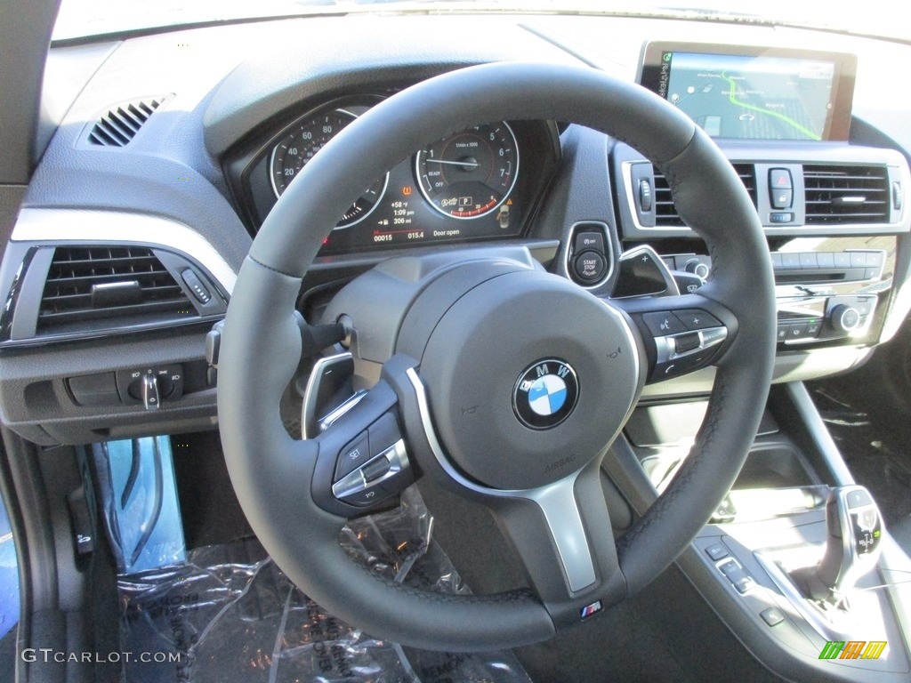 2016 BMW M235i Convertible Black Steering Wheel Photo #111015580