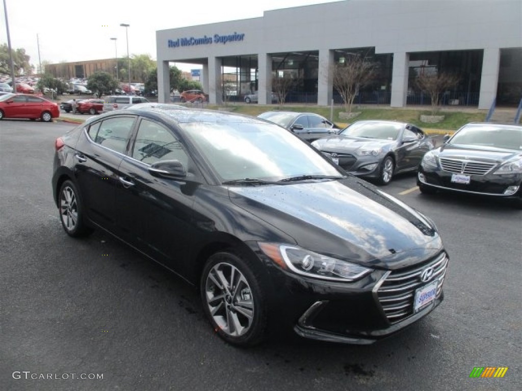2017 Elantra Limited - Black / Gray photo #1