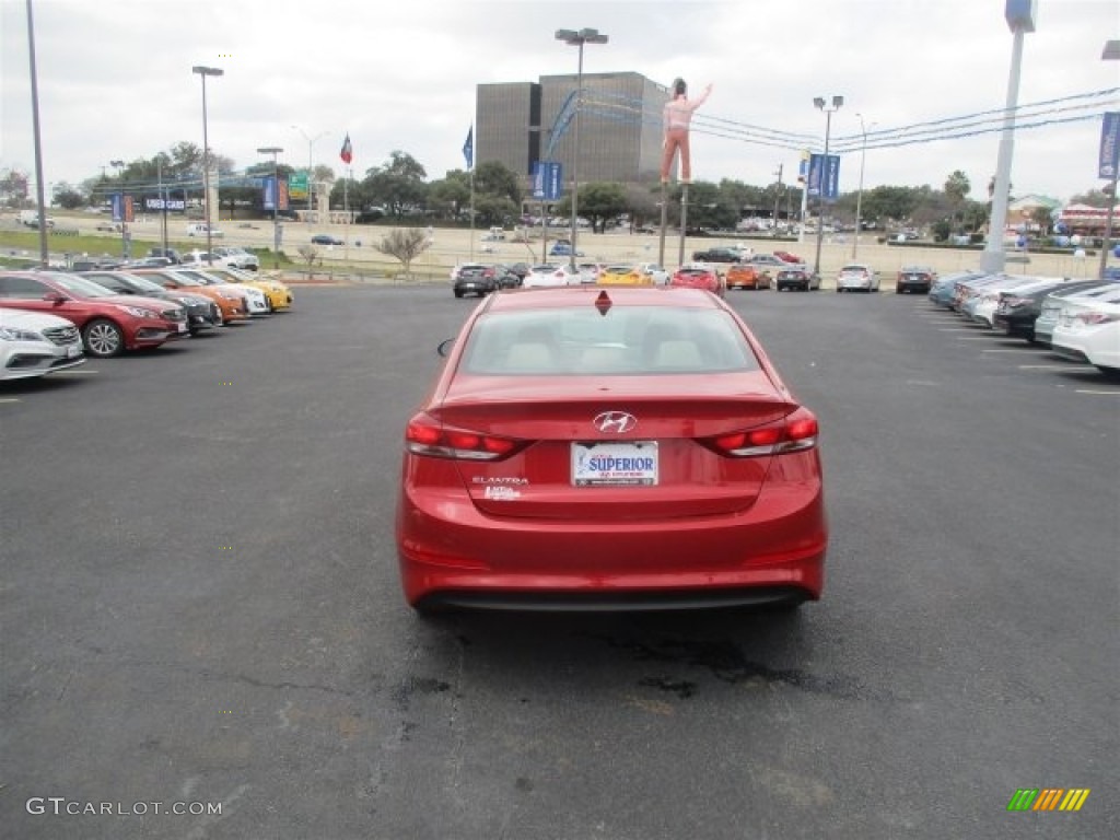 2017 Elantra SE - Red / Beige photo #4