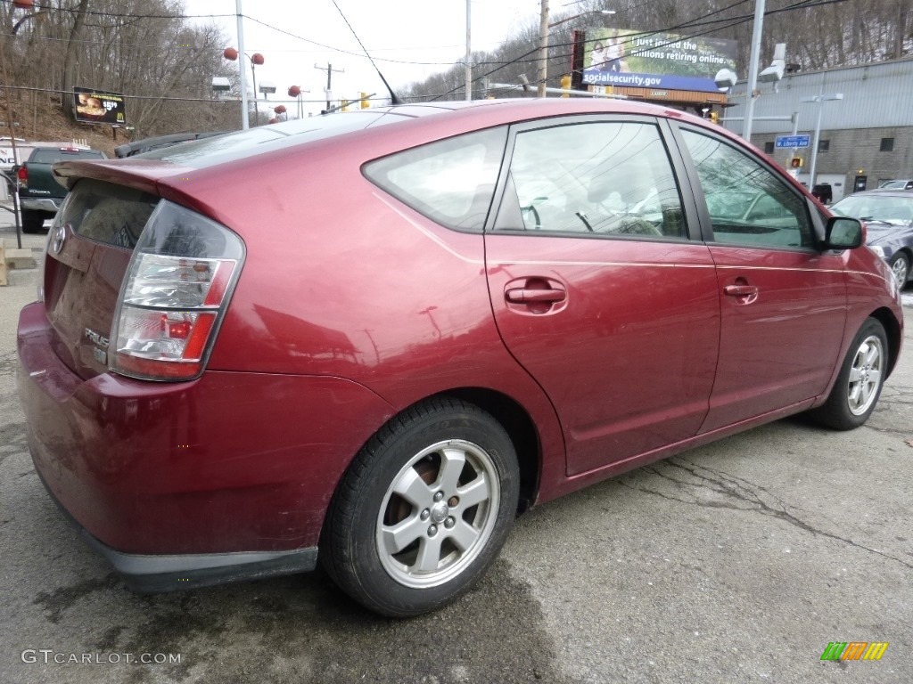 2005 Prius Hybrid - Salsa Red Pearl / Ivory/Brown photo #10