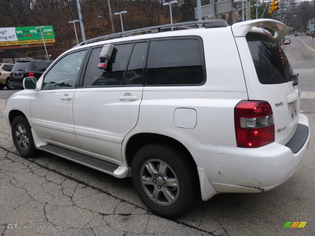 2007 Highlander V6 4WD - Super White / Ivory Beige photo #4