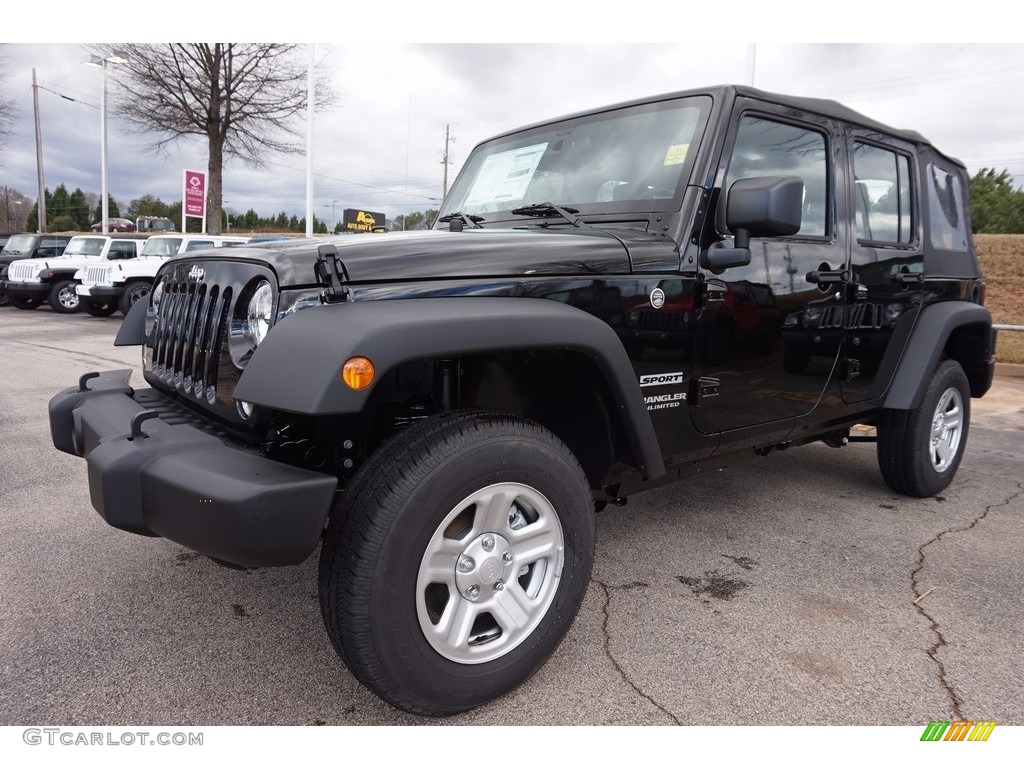 2016 Wrangler Unlimited Sport 4x4 - Black / Black photo #1