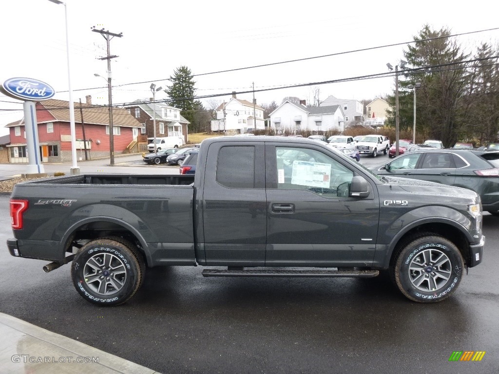 2016 F150 XLT SuperCab 4x4 - Lithium Gray / Black photo #4