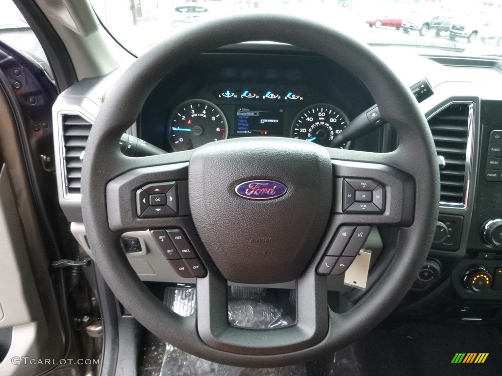 2016 Ford F150 XLT SuperCab 4x4 Medium Earth Gray Steering Wheel Photo #111026143