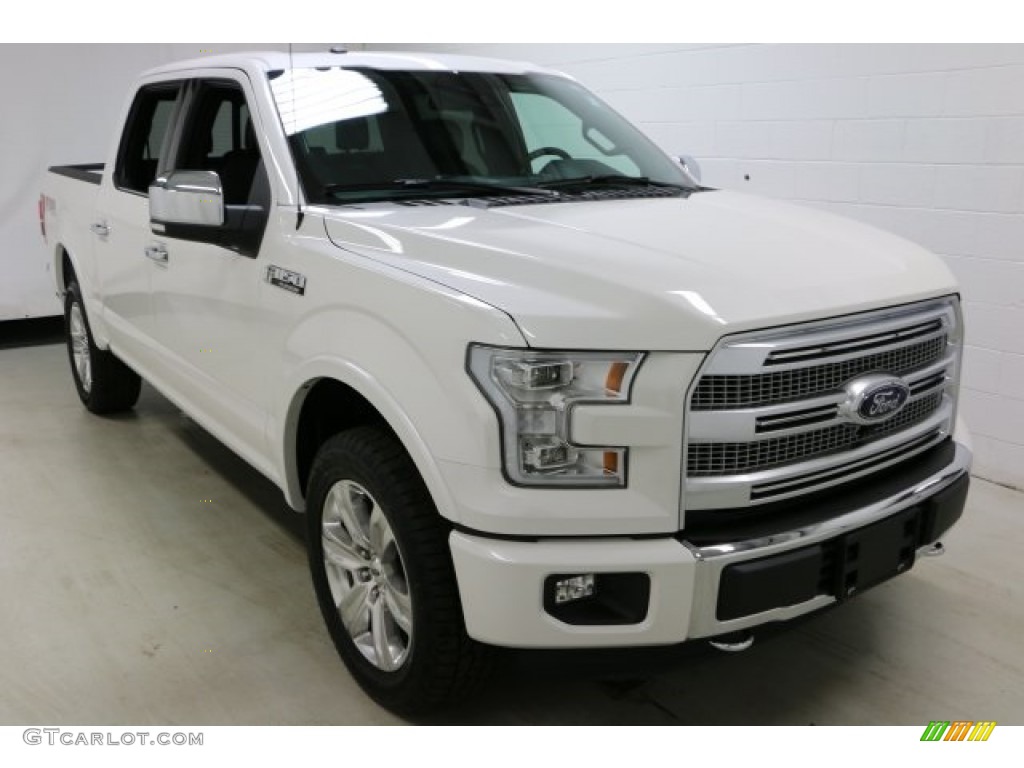 2016 F150 Lariat SuperCrew 4x4 - Oxford White / Black photo #3