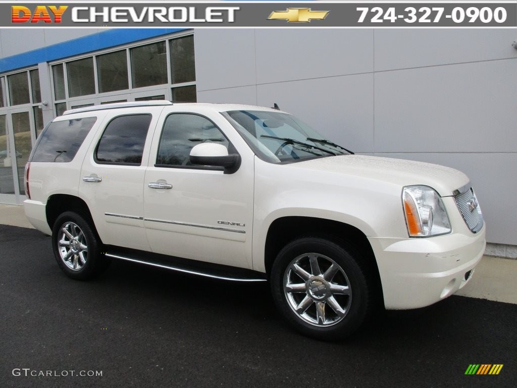 2012 Yukon Denali AWD - White Diamond Tricoat / Ebony photo #1