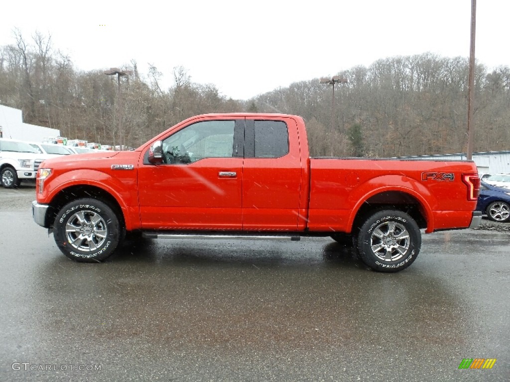 2016 F150 Lariat SuperCab 4x4 - Race Red / Black photo #1