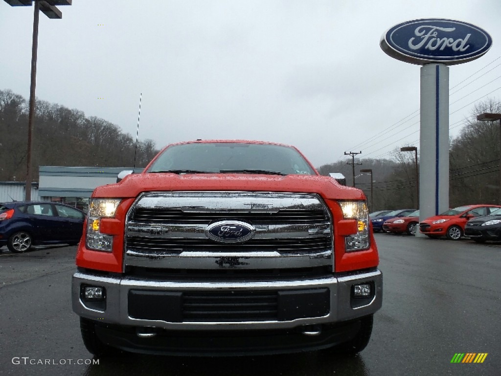 2016 F150 Lariat SuperCab 4x4 - Race Red / Black photo #2