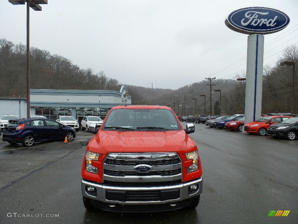 2016 F150 Lariat SuperCab 4x4 - Race Red / Black photo #3