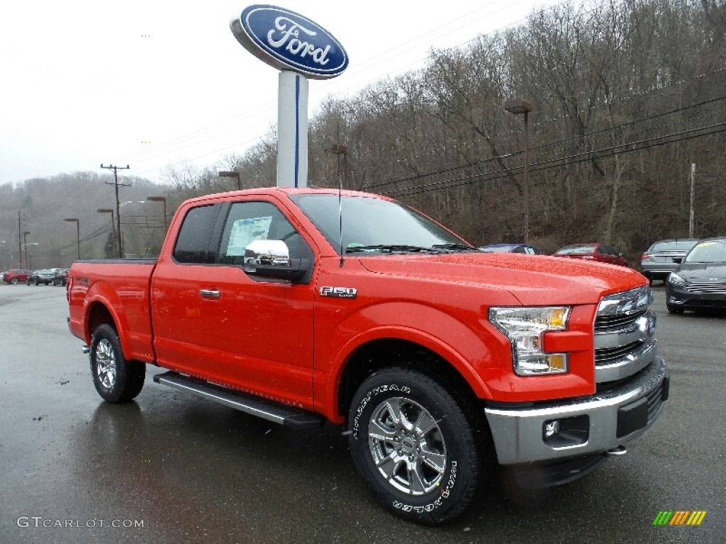 2016 F150 Lariat SuperCab 4x4 - Race Red / Black photo #4