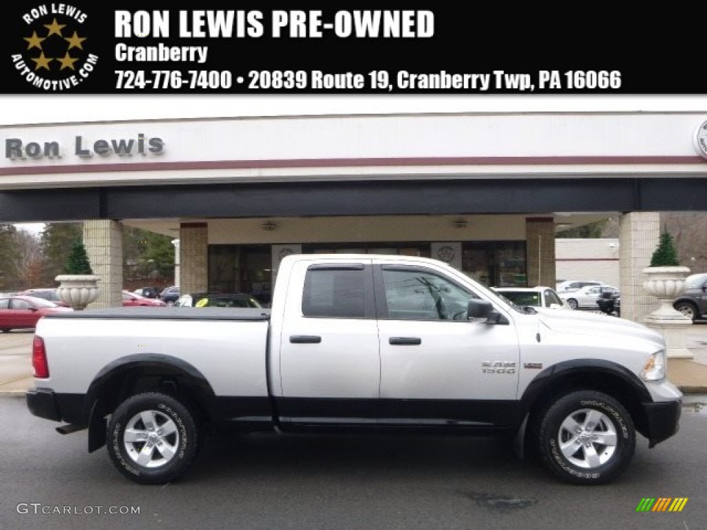 2014 1500 SLT Quad Cab 4x4 - Bright Silver Metallic / Black/Diesel Gray photo #1