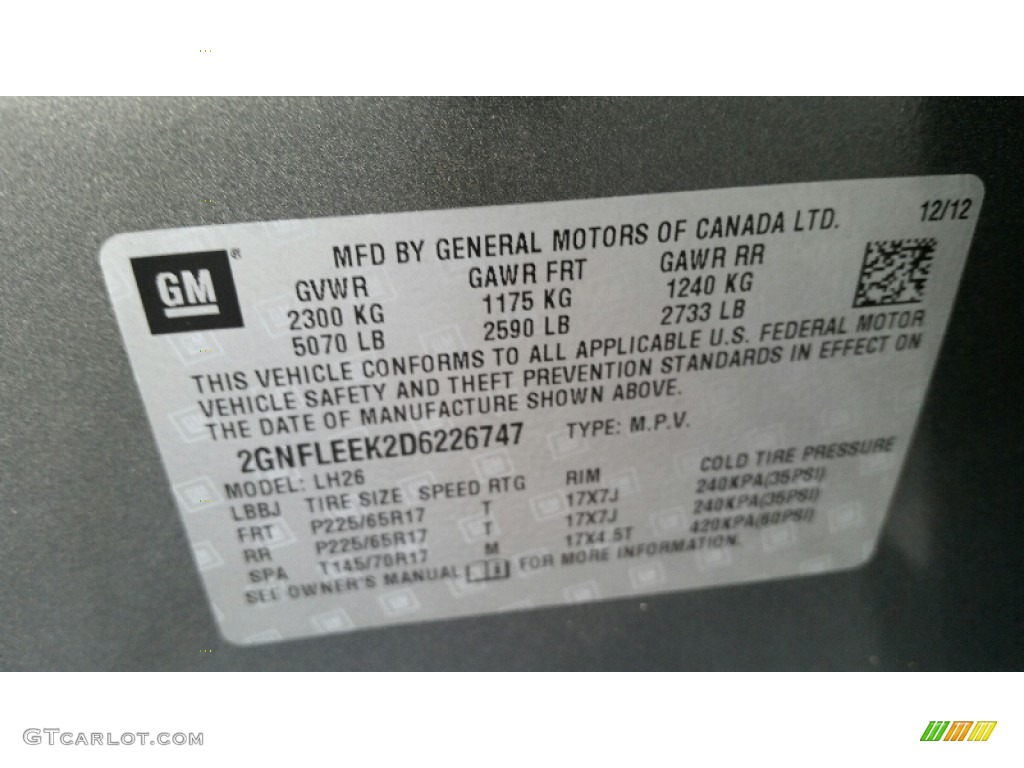2013 Equinox LT AWD - Steel Green Metallic / Light Titanium/Jet Black photo #18
