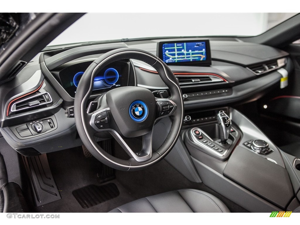 2016 BMW i8 Standard i8 Model Gigia Amido Black Full Perforated Leather Dashboard Photo #111041822
