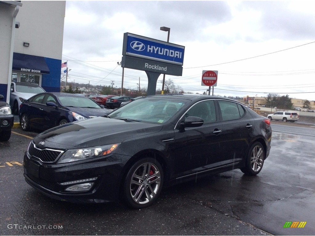 2013 Optima SX - Ebony Black / Black photo #1