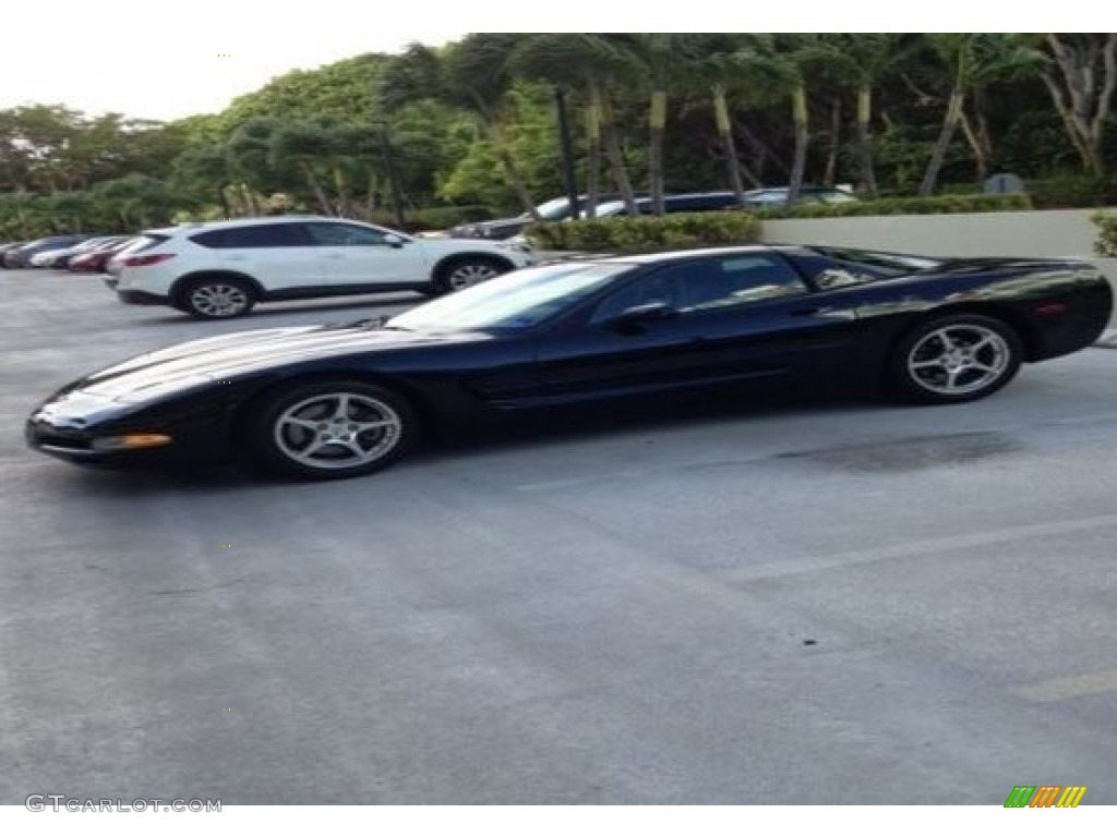 2002 Corvette Coupe - Black / Black photo #3