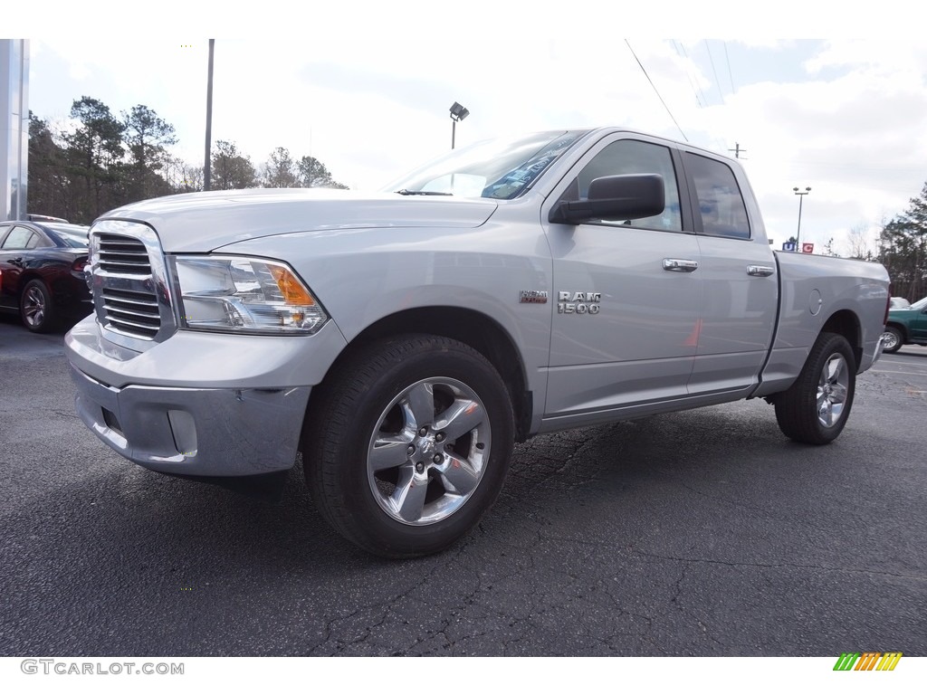 2015 1500 Big Horn Quad Cab - Bright Silver Metallic / Black/Diesel Gray photo #3