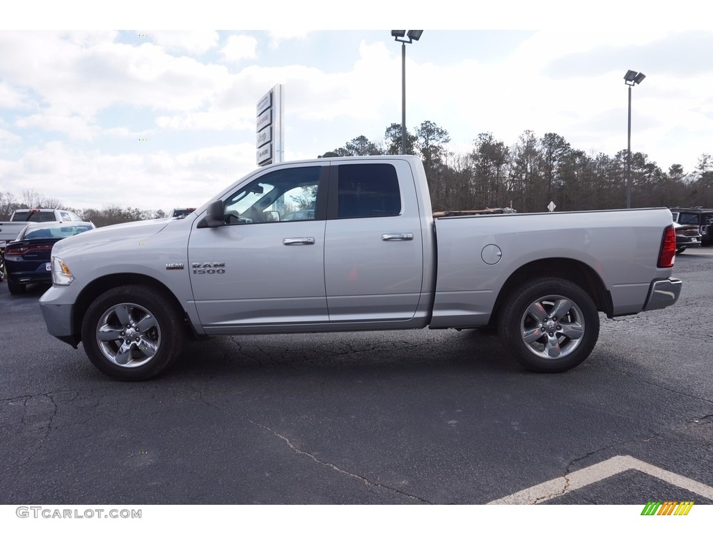 2015 1500 Big Horn Quad Cab - Bright Silver Metallic / Black/Diesel Gray photo #4