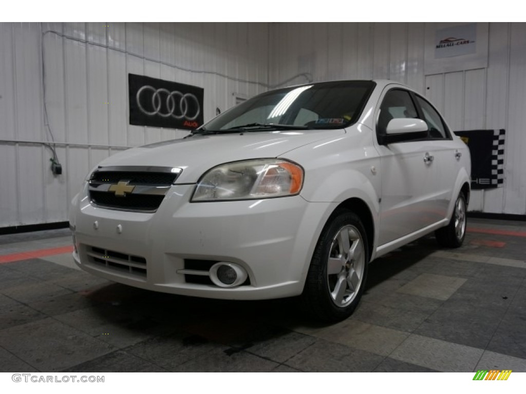 2008 Aveo LT Sedan - Summit White / Charcoal photo #3