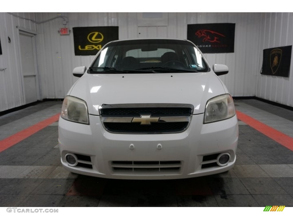 2008 Aveo LT Sedan - Summit White / Charcoal photo #4