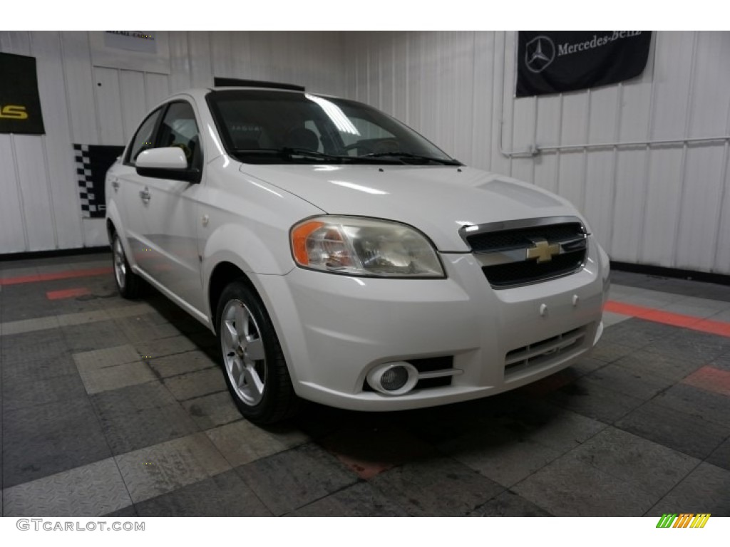 2008 Aveo LT Sedan - Summit White / Charcoal photo #5