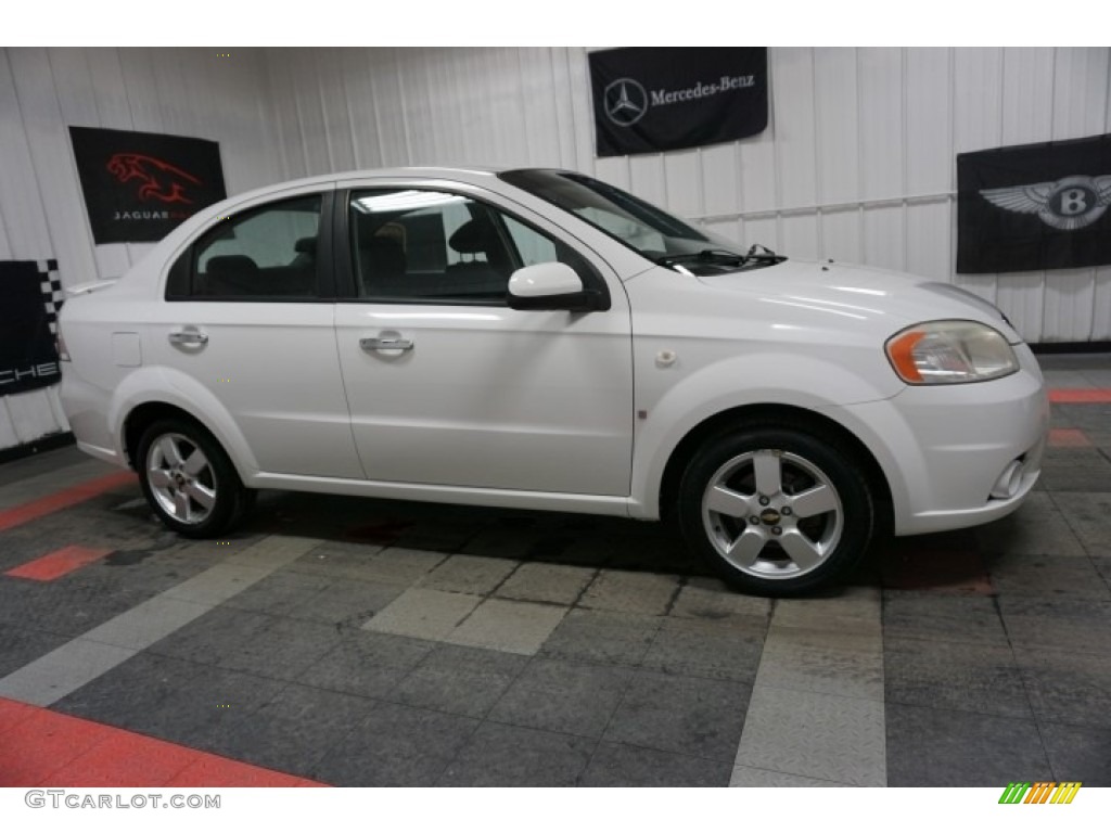 2008 Aveo LT Sedan - Summit White / Charcoal photo #6