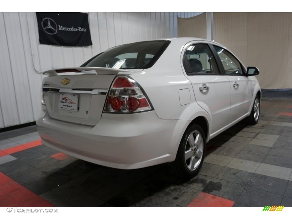 2008 Aveo LT Sedan - Summit White / Charcoal photo #8