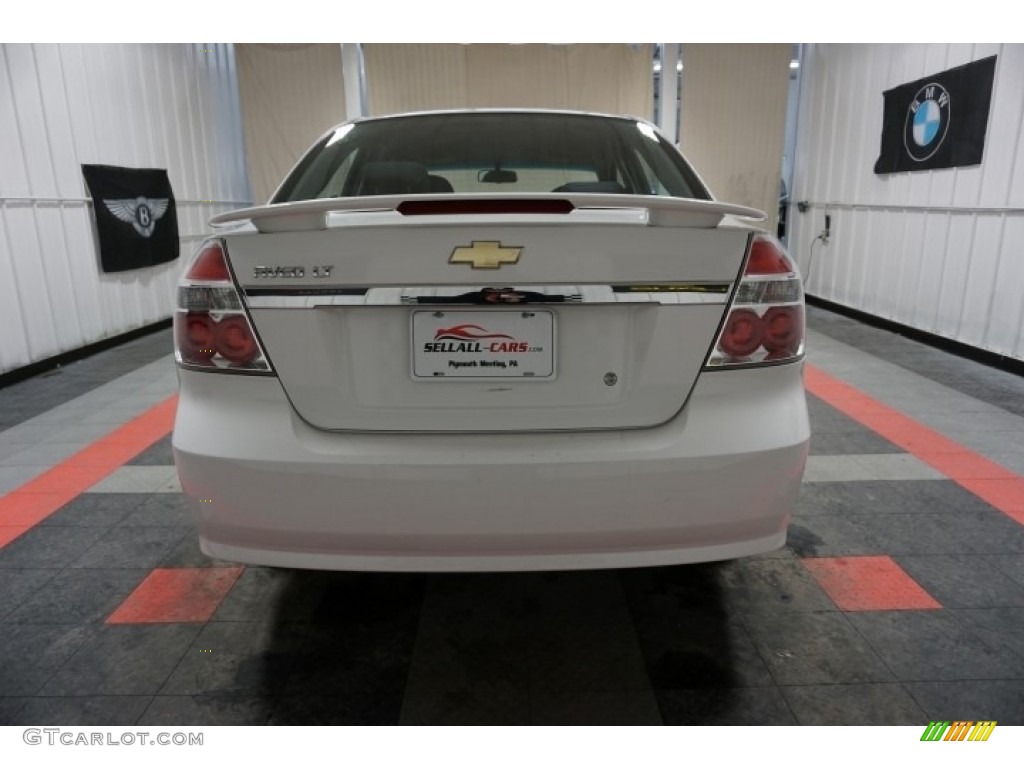 2008 Aveo LT Sedan - Summit White / Charcoal photo #9