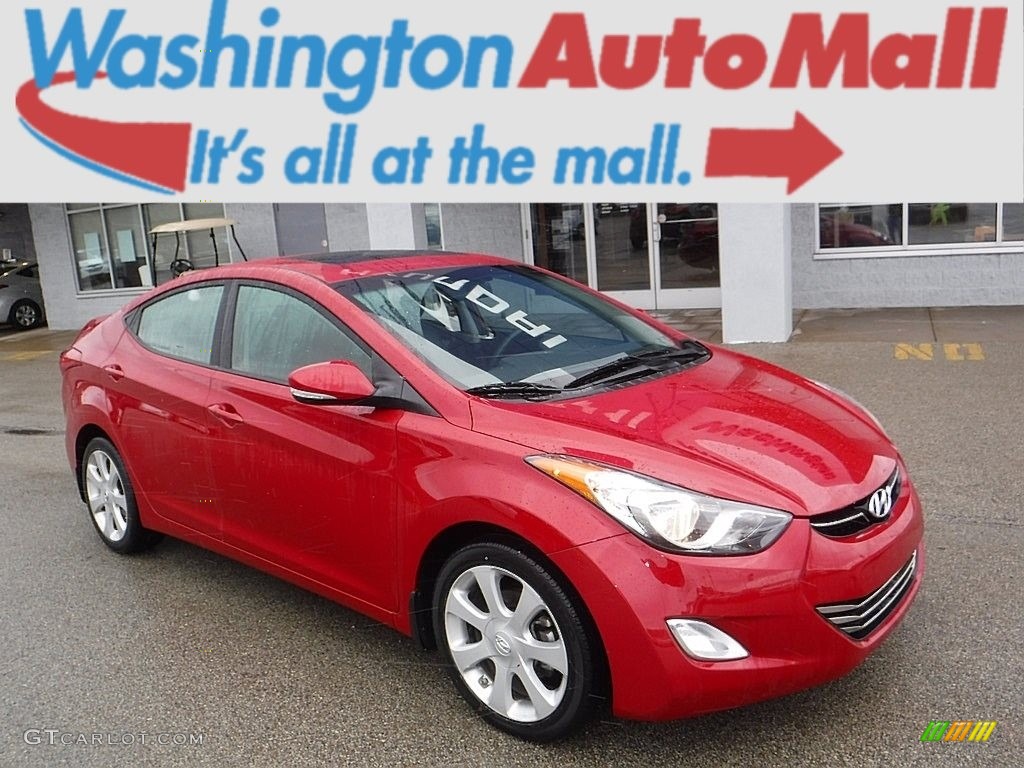 Red Hyundai Elantra