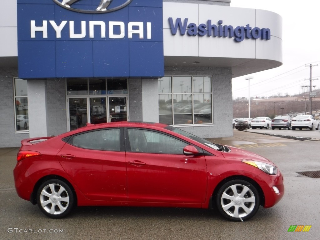 2013 Elantra Limited - Red / Black photo #2