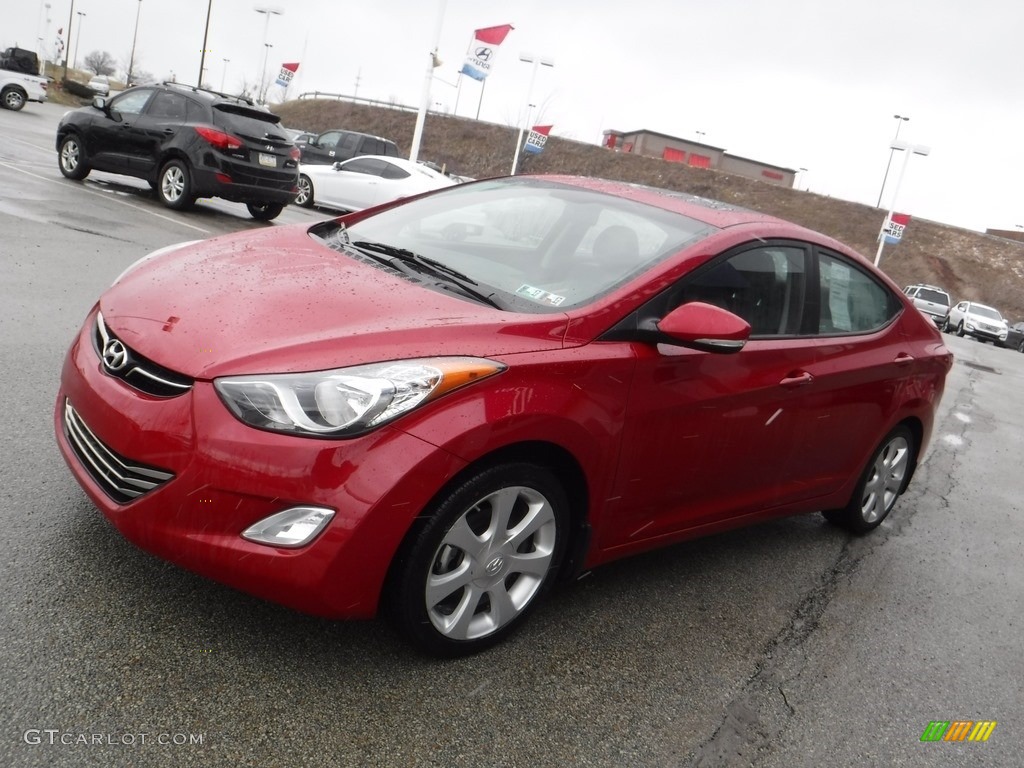 2013 Elantra Limited - Red / Black photo #6