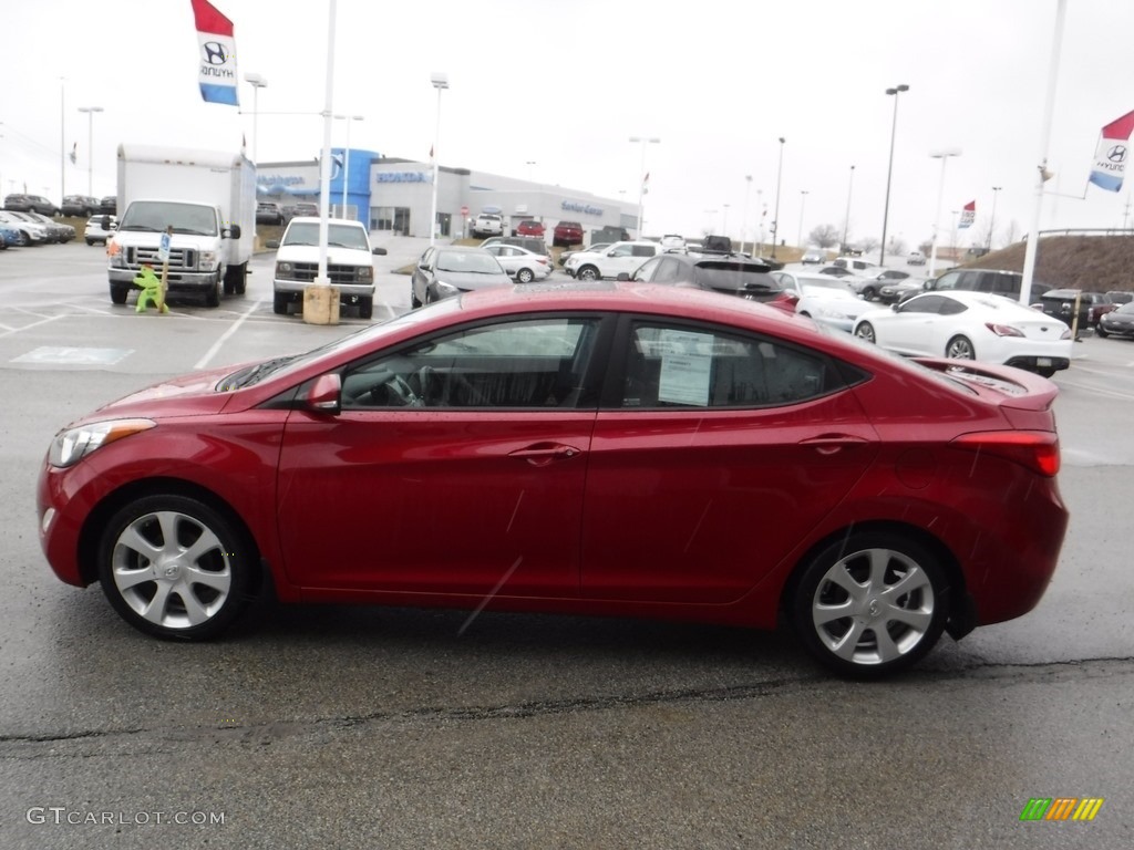 2013 Elantra Limited - Red / Black photo #7