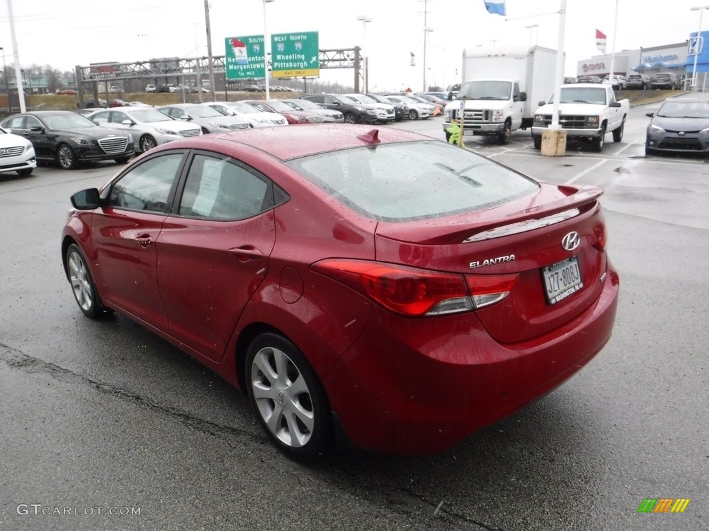 2013 Elantra Limited - Red / Black photo #8