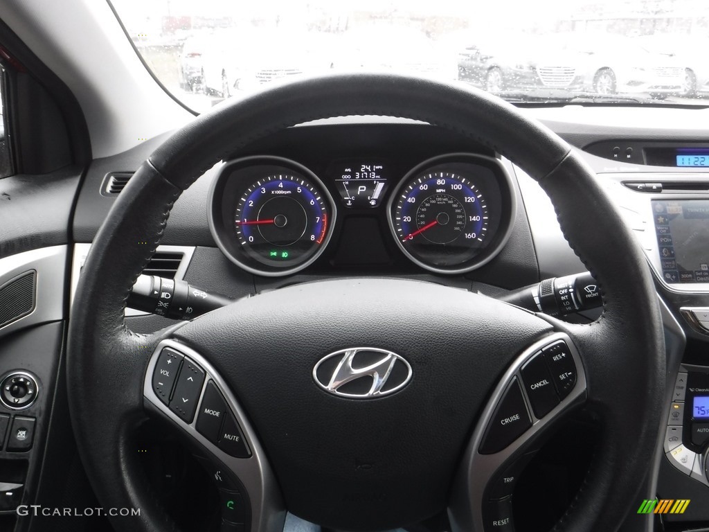 2013 Elantra Limited - Red / Black photo #20