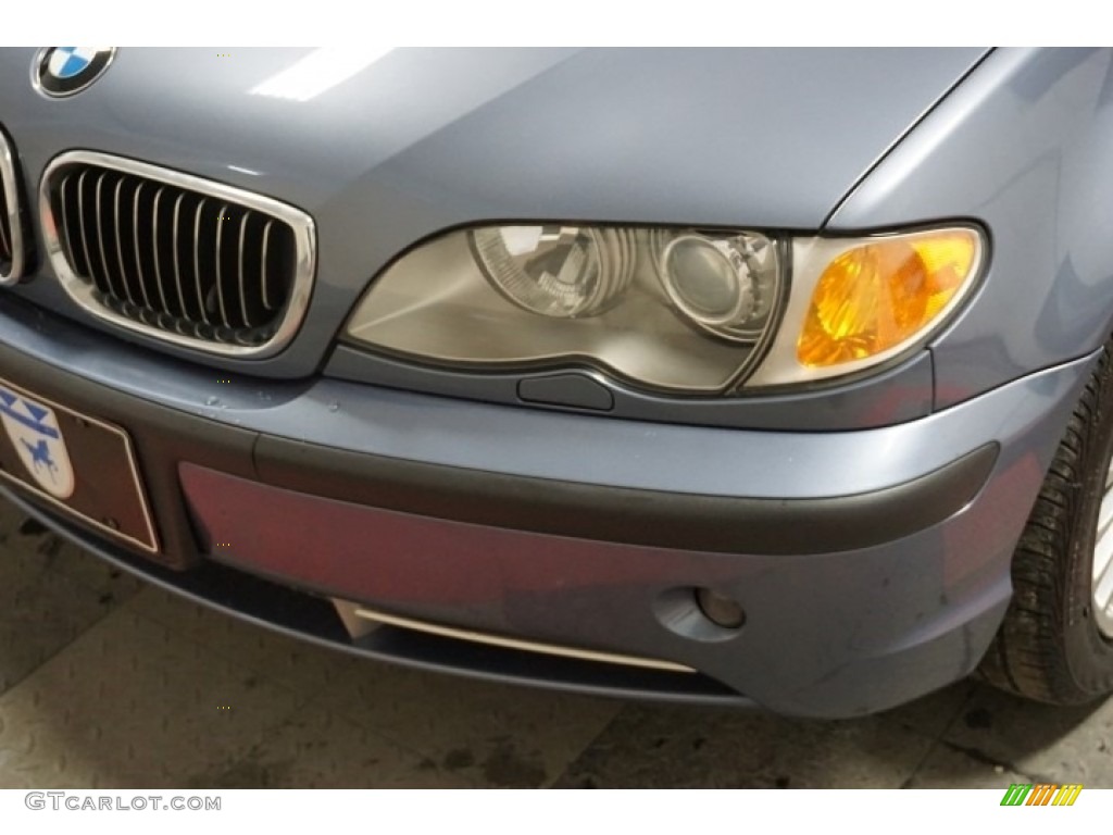 2003 3 Series 330xi Sedan - Steel Blue Metallic / Grey photo #51