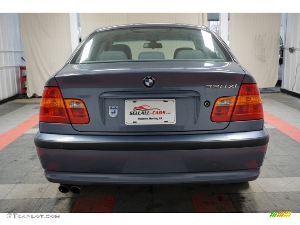 2003 3 Series 330xi Sedan - Steel Blue Metallic / Grey photo #71