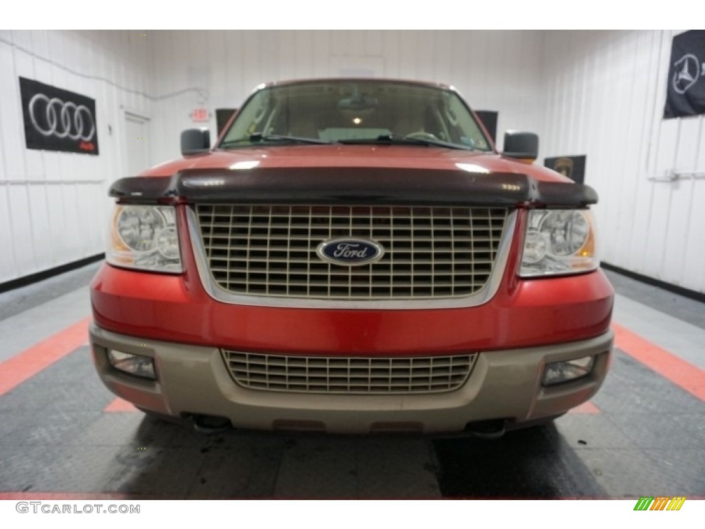 2003 Expedition Eddie Bauer 4x4 - Laser Red Tinted Metallic / Medium Parchment photo #4
