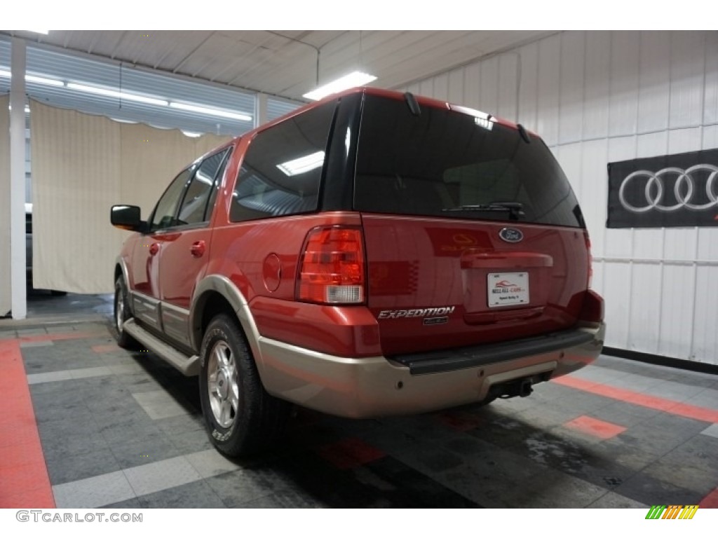 2003 Expedition Eddie Bauer 4x4 - Laser Red Tinted Metallic / Medium Parchment photo #10