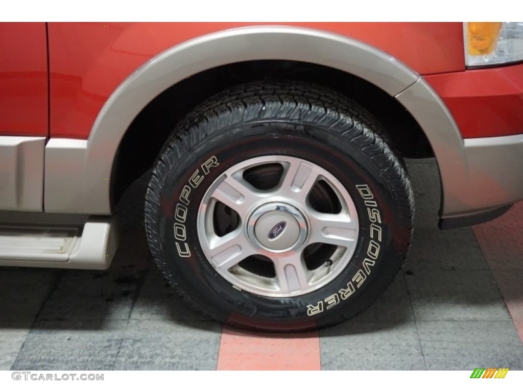 2003 Expedition Eddie Bauer 4x4 - Laser Red Tinted Metallic / Medium Parchment photo #72