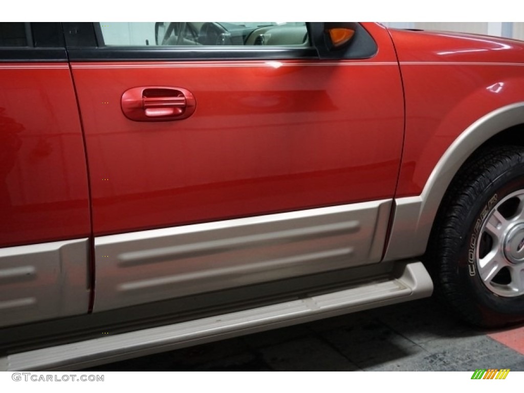 2003 Expedition Eddie Bauer 4x4 - Laser Red Tinted Metallic / Medium Parchment photo #76