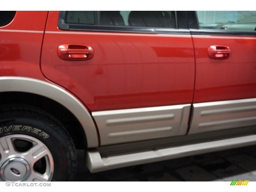 2003 Expedition Eddie Bauer 4x4 - Laser Red Tinted Metallic / Medium Parchment photo #77